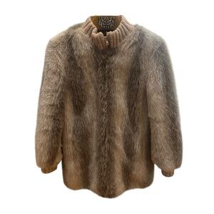 Cheyenne By Hillmoor Women's Vintage Faux Fur Jacket Zip Up Made in the USA - M